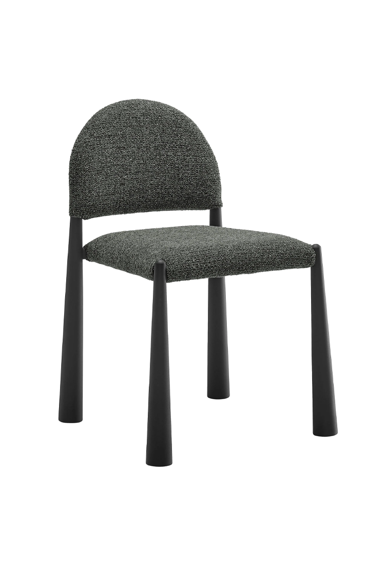 Alura Fabric Dining Side Chair,Black Anthracite