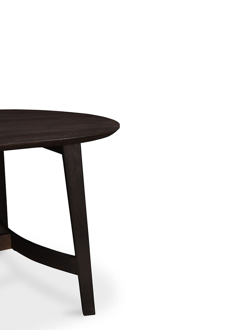 Pine Dining Table Small,dark brown