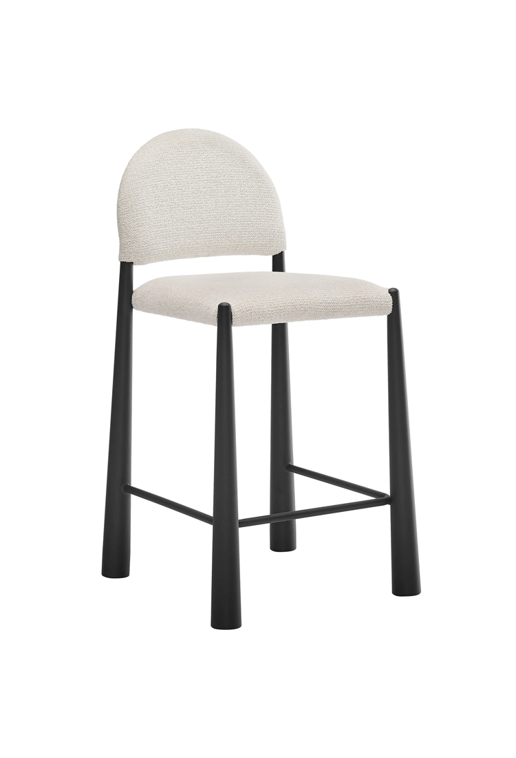 Alura Fabric Counter Stool,Black Cream