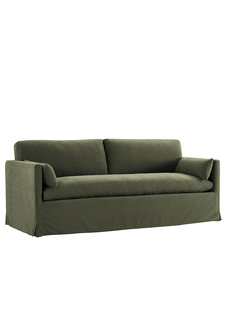 Leisure 85" Fabric Sofa,Sage