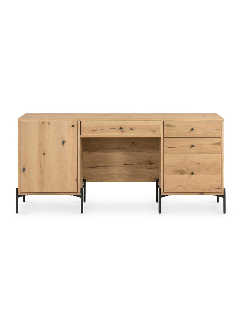 Four Hands Eaton Executive Desk,light oak