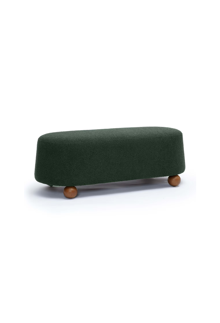 Sirenna Boucle Large Ottoman,Green