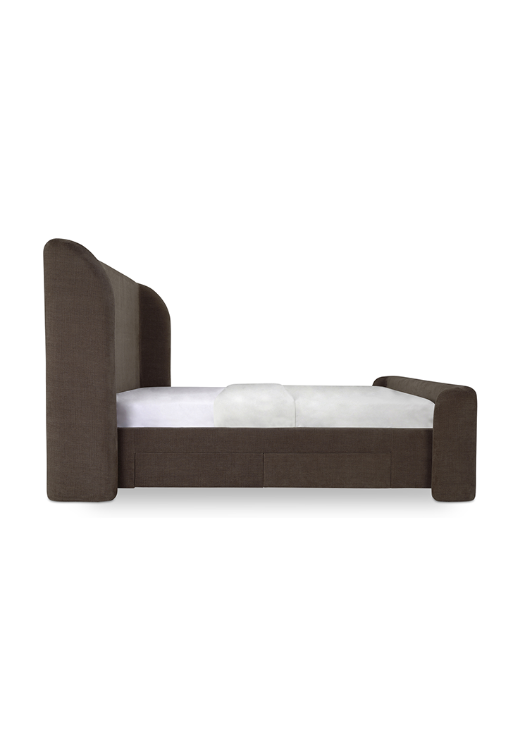 Lyra Queen Bed,brown