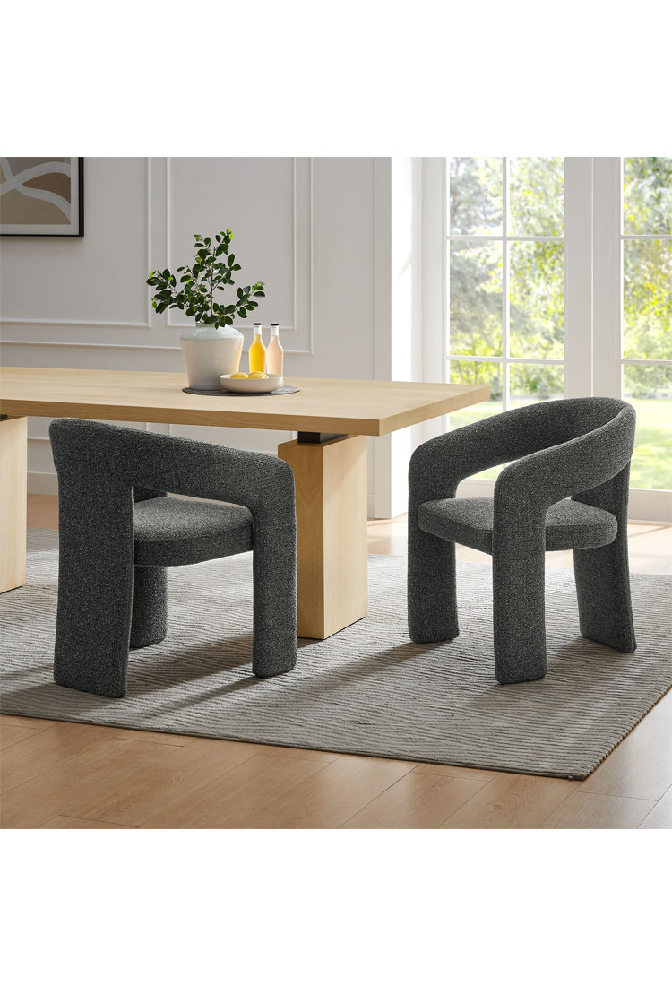 Elyssia Fabric Dining Chair,Anthracite