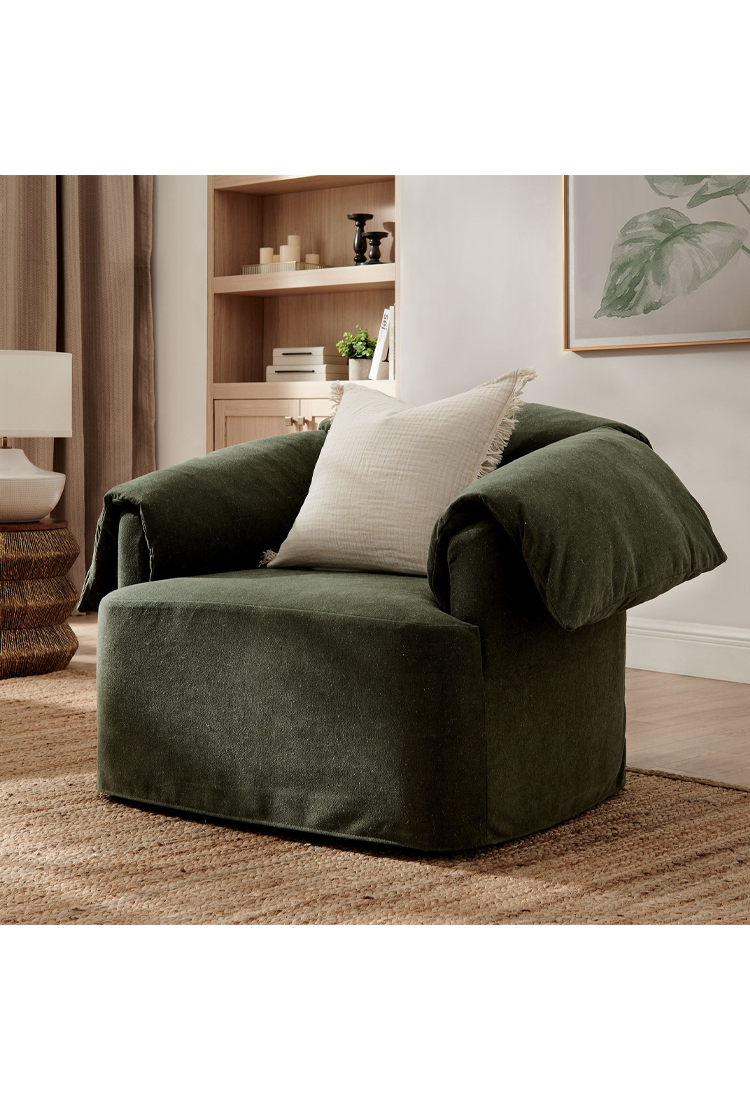 Euphoria Fabric Armchair,Sage