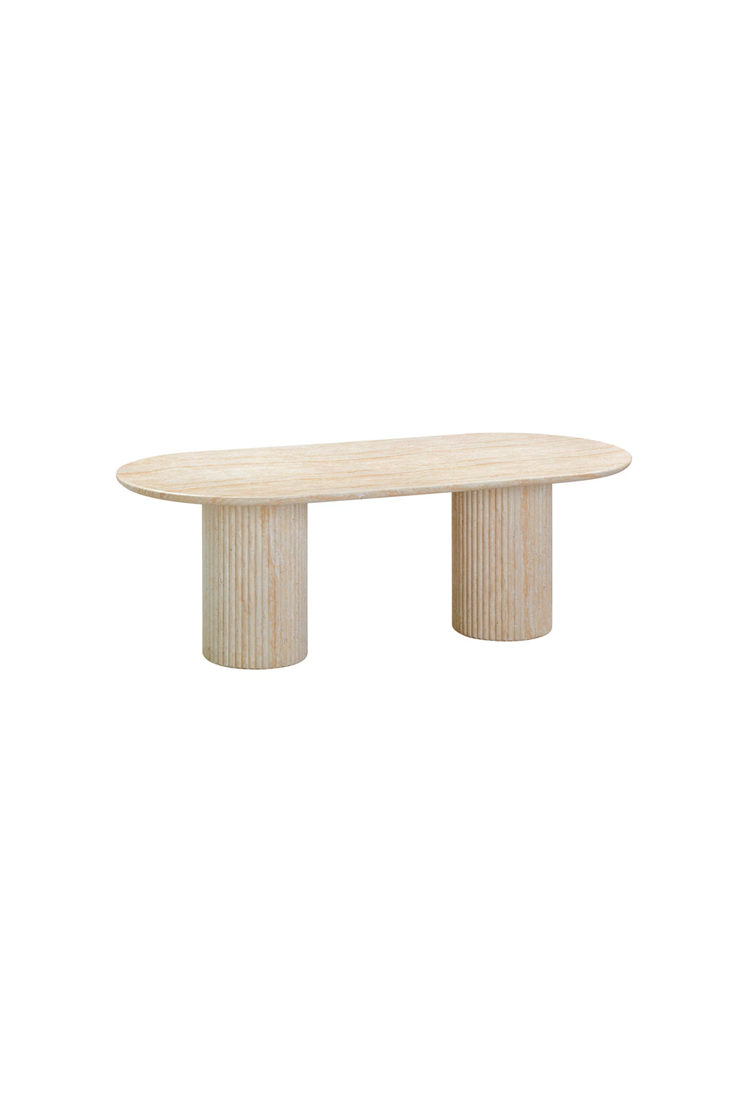 Altheon Travertine Indoor/Outdoor Dining Table