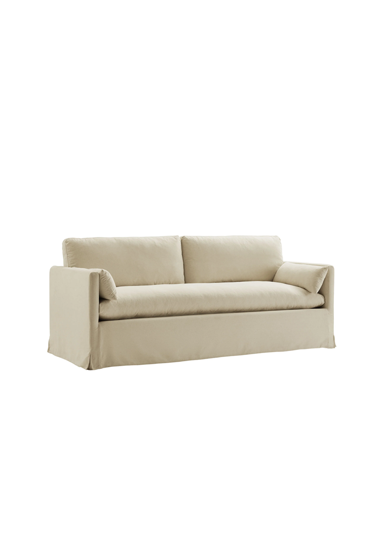 Leisure 85" Fabric Sofa,Linen