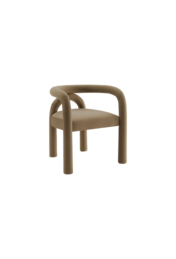 Cavara Velvet Dining Chair,Camel