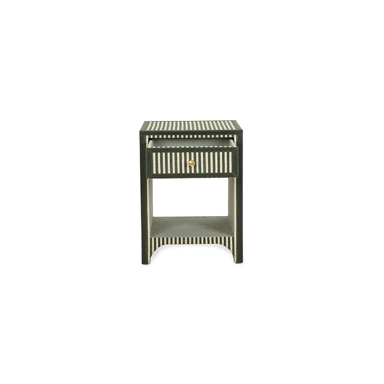 Kona 18" Nightstand, Green Stripe