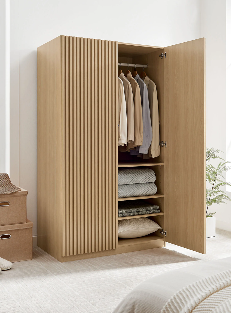 Calyx 2-Door Closet ,Oak