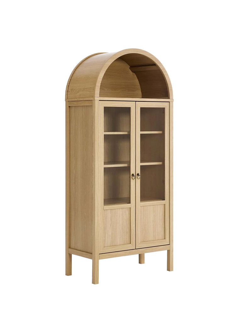 Calista Storage Display Cabinet,oak