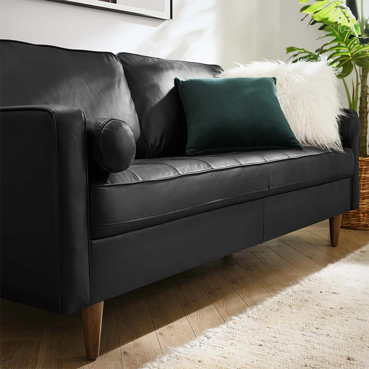Vodoo Leather Sofa, black