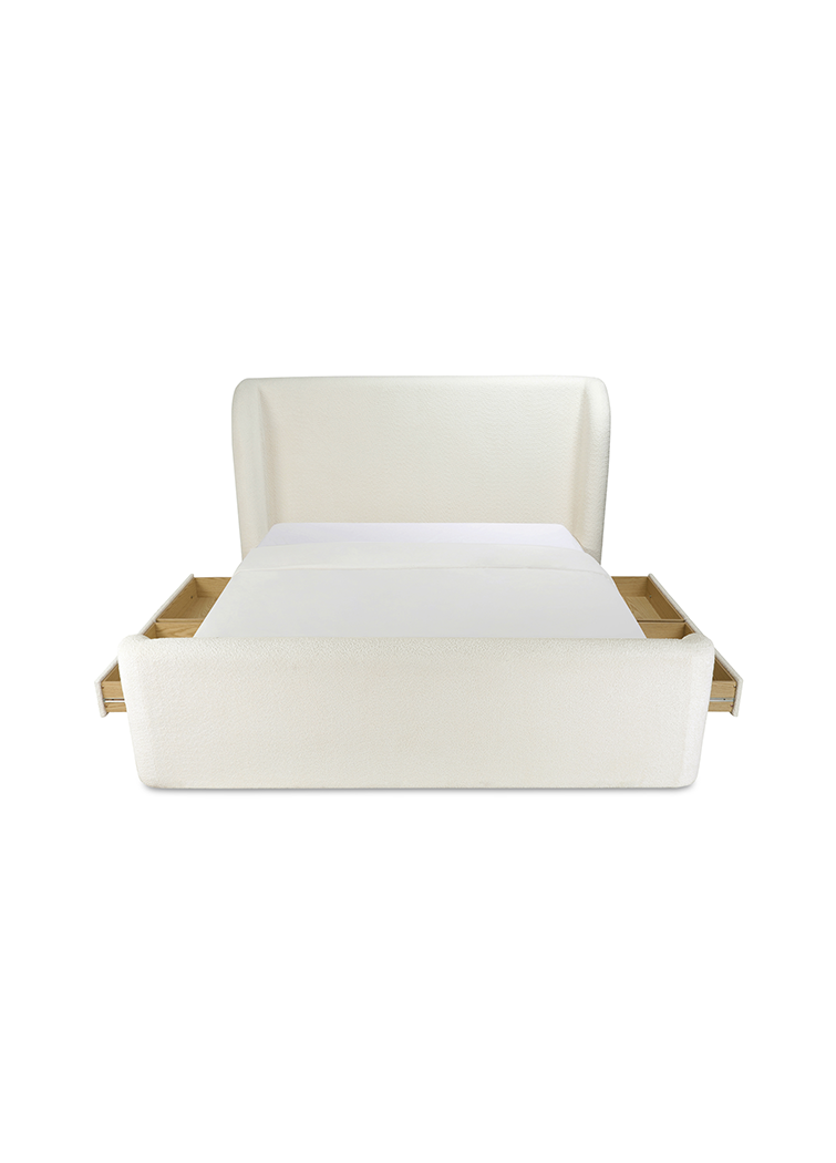 Lyra King Bed,cream