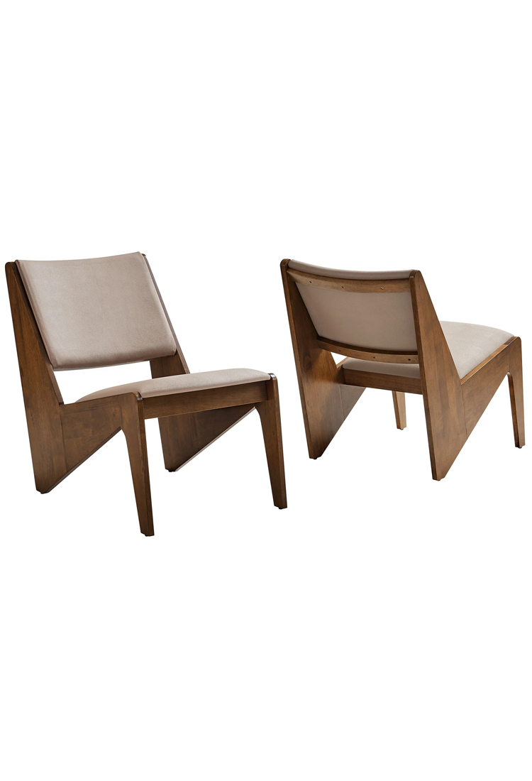 Zerathiel Leather Accent Chairs,Walnut Brown(set of 2)