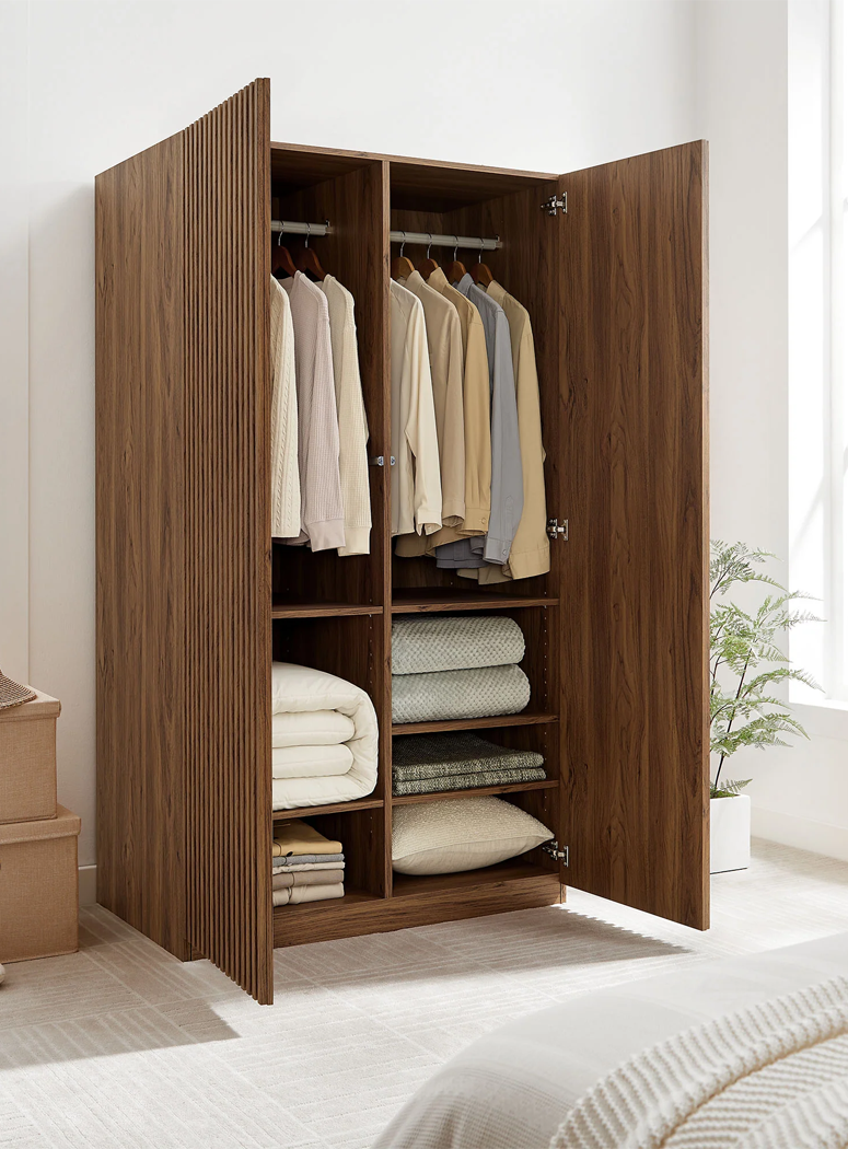 Calyx 2-Door Closet ,Walnut