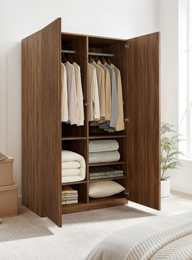 Chateau 2-Door Closet ,Walnut Chateau 2-Door Closet ,Walnut