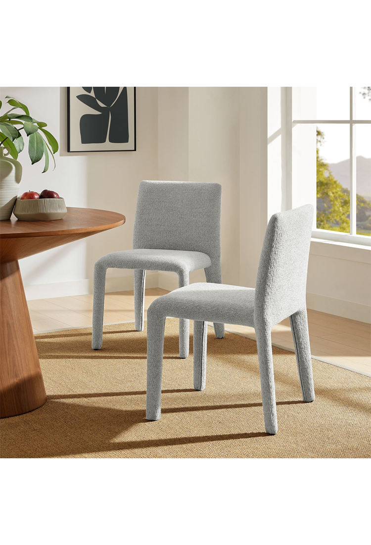 Noviara Fabric Dining Chair,Dove Gray