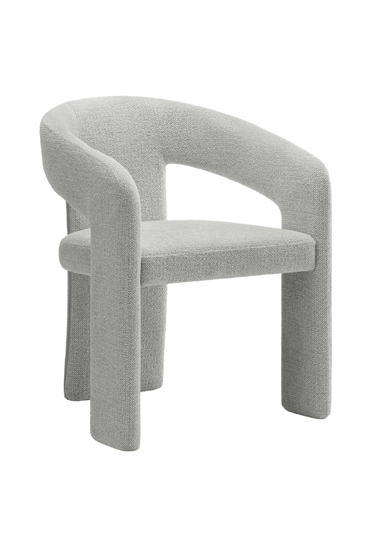 Elyssia Fabric Dining Chair,Dove Gray