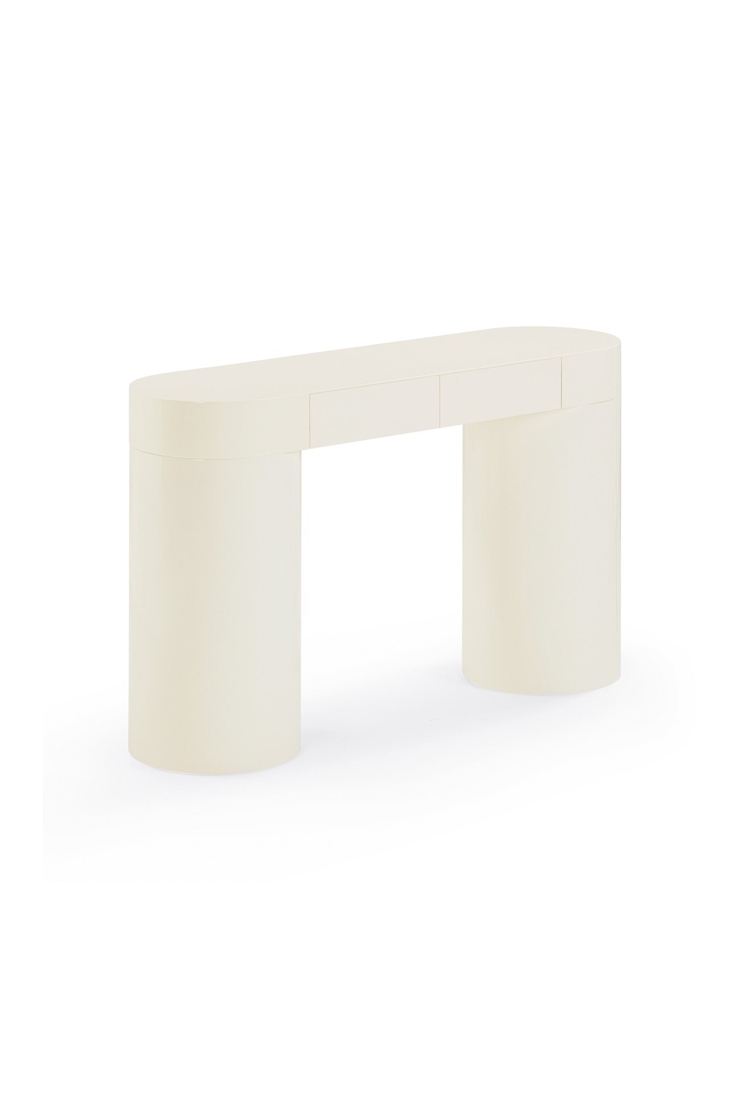 Nymera High Gloss Console Table ,Cream