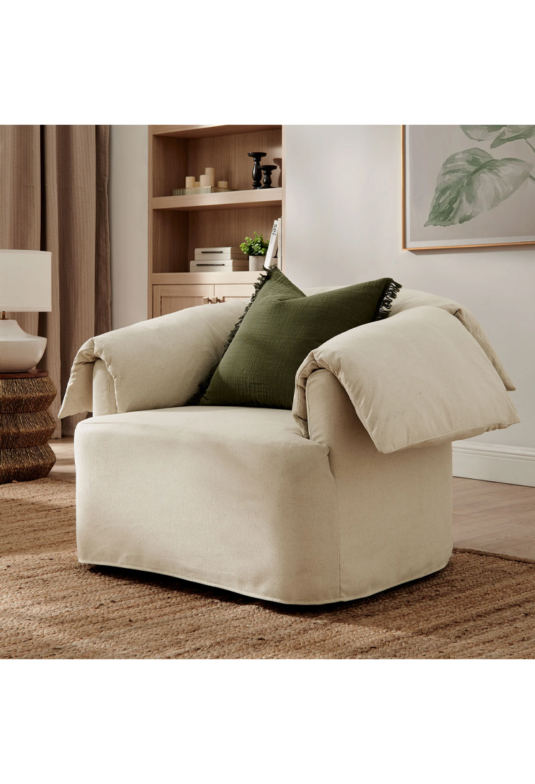 Euphoria Fabric Armchair,Linen