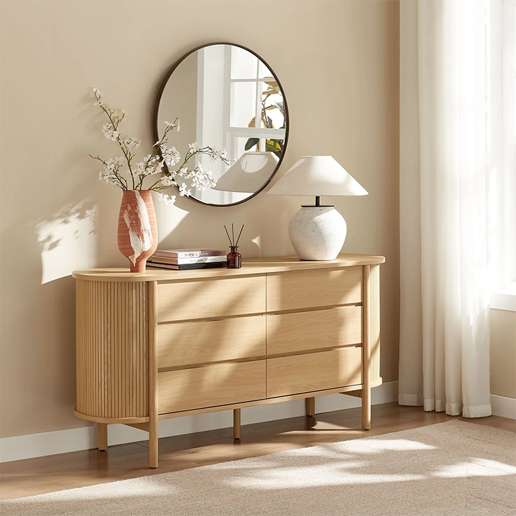 Flute Cadence Dresser, Oak