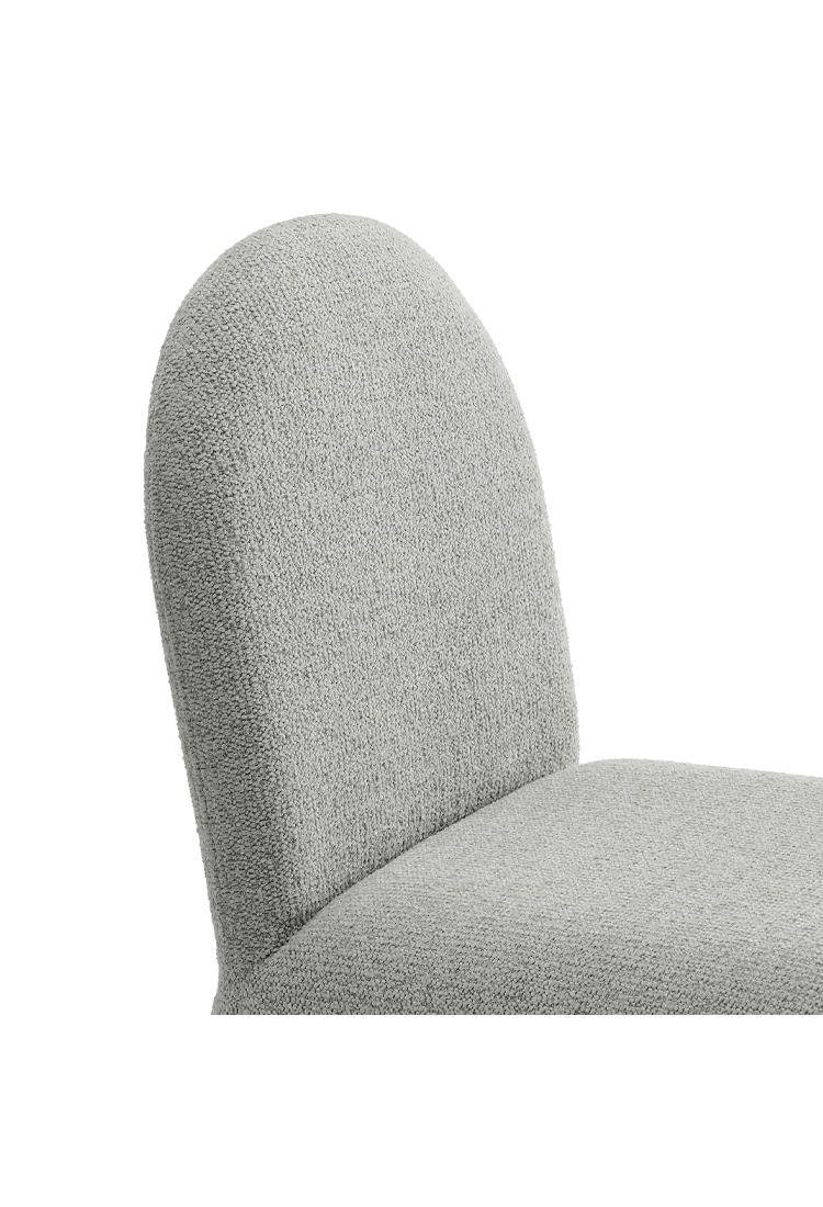 Riviera Boucle Armless Dining Chair,Dove Gray