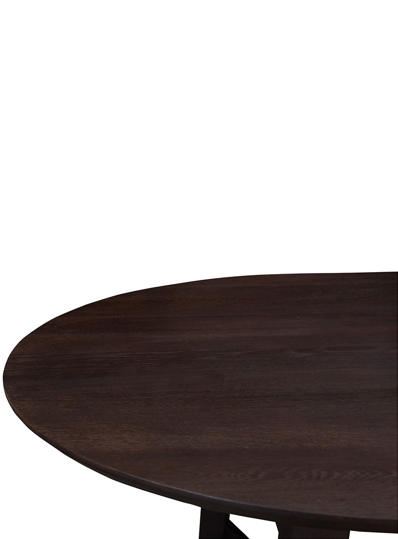 Pine Dining Table Large,dark brown