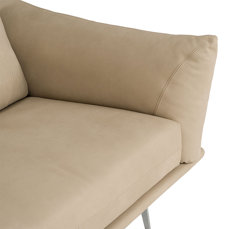 Lopez Leather Sofa, beige