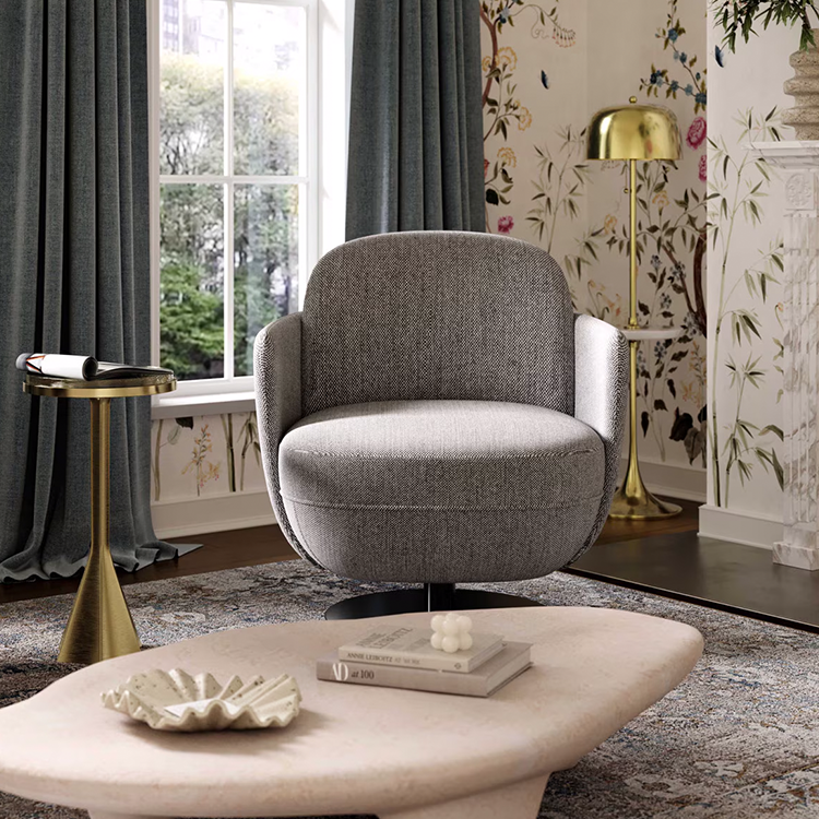 *。+Sola。* Sola Grey Textured Chair