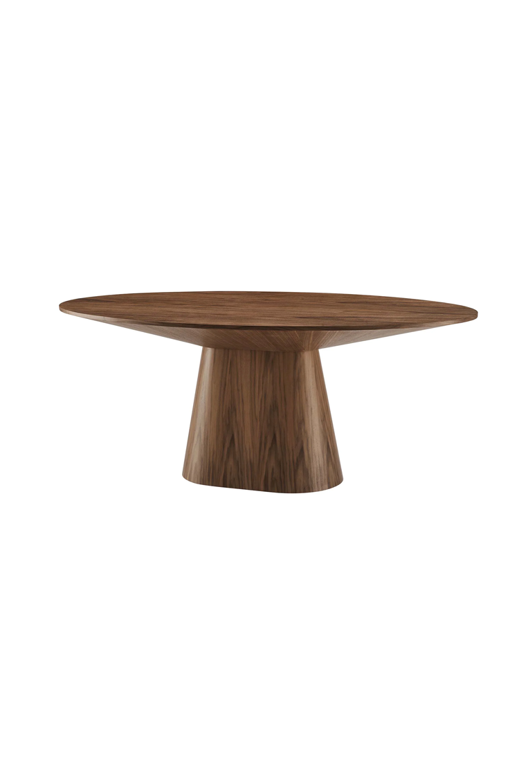 Quillon 75" Round Dining Table,Walnut