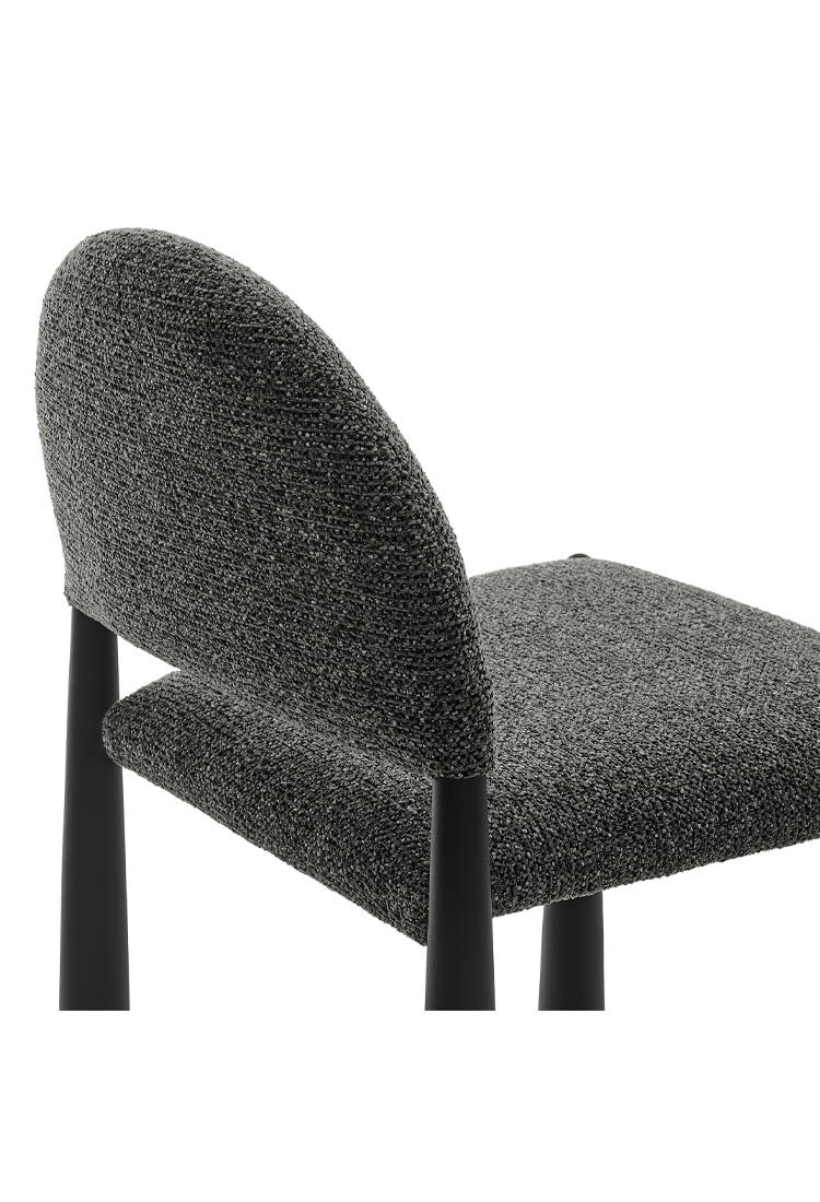 Alura Fabric Dining Side Chair,Black Anthracite