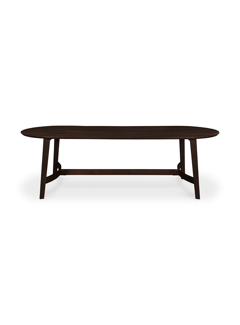 Pine Dining Table Small,dark brown