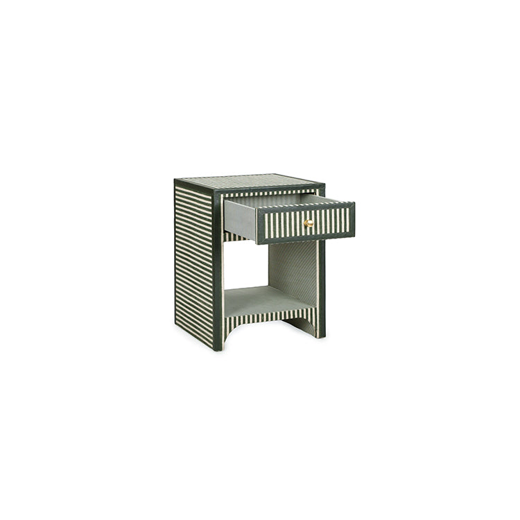 Kona 18" Nightstand, Green Stripe