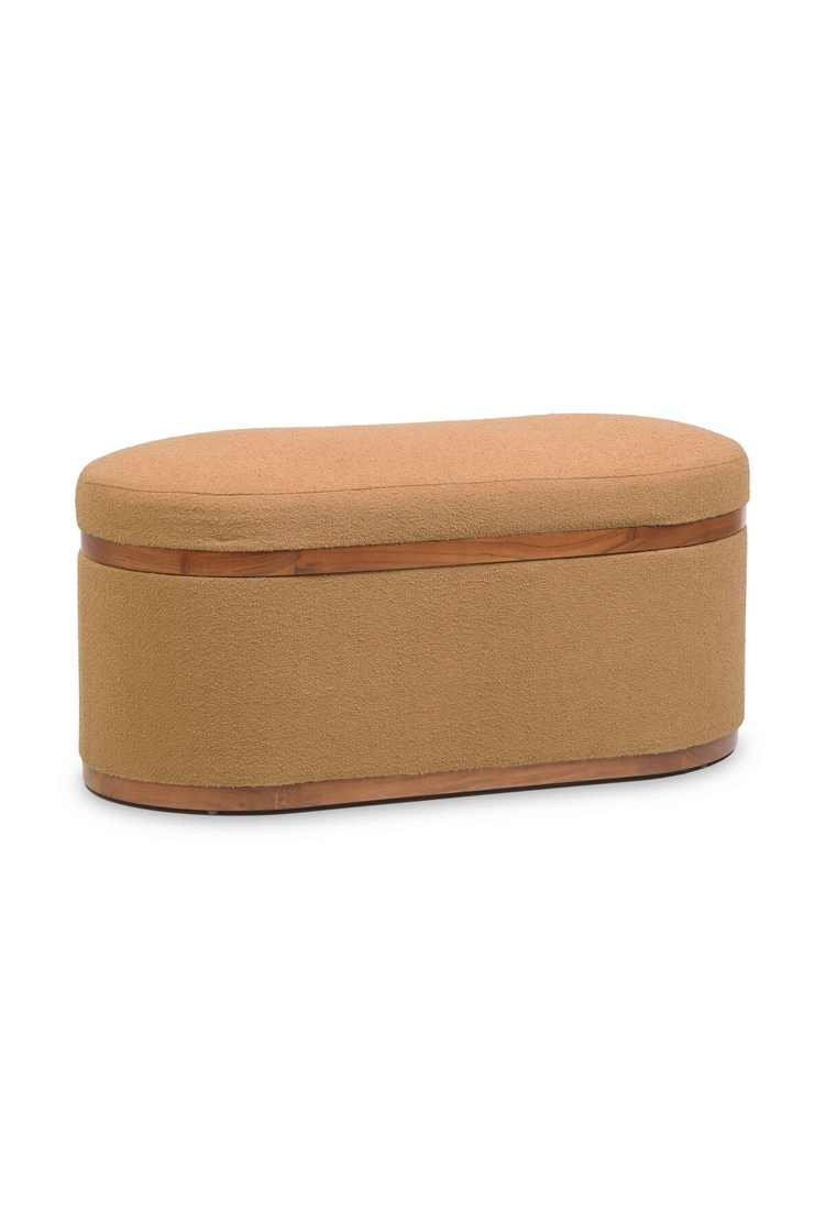 Vespera Oval Storage Ottoman,peach