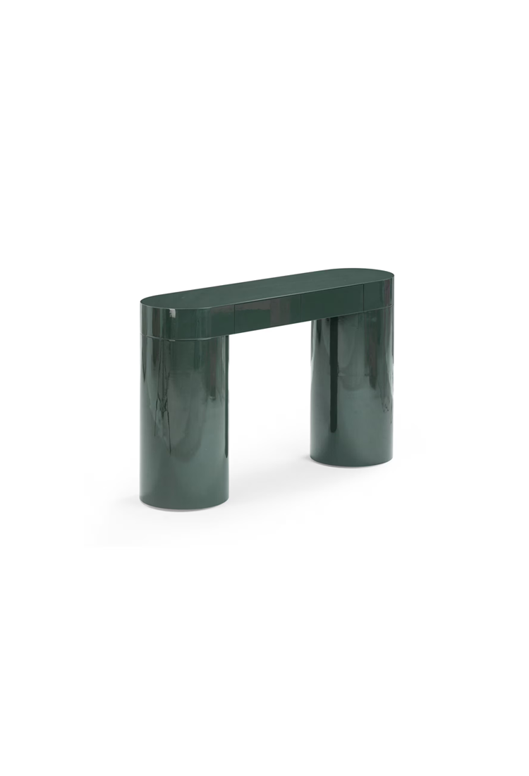 Nymera High Gloss Console Table,Green