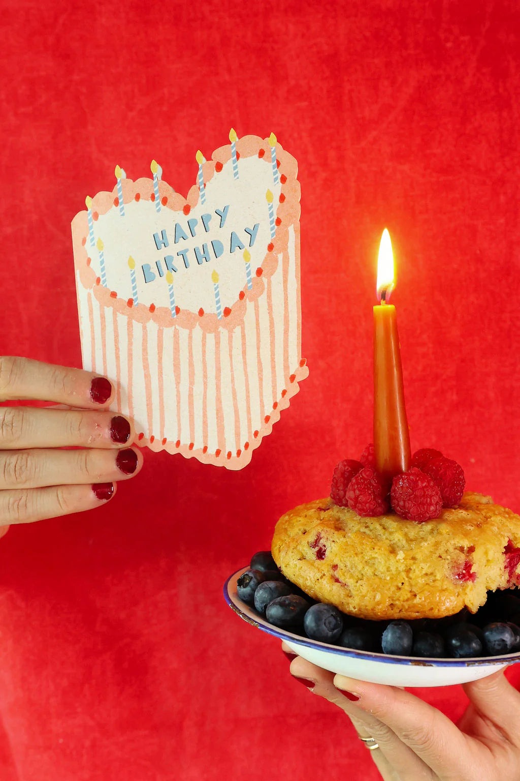 Heart Cake Birthday Card