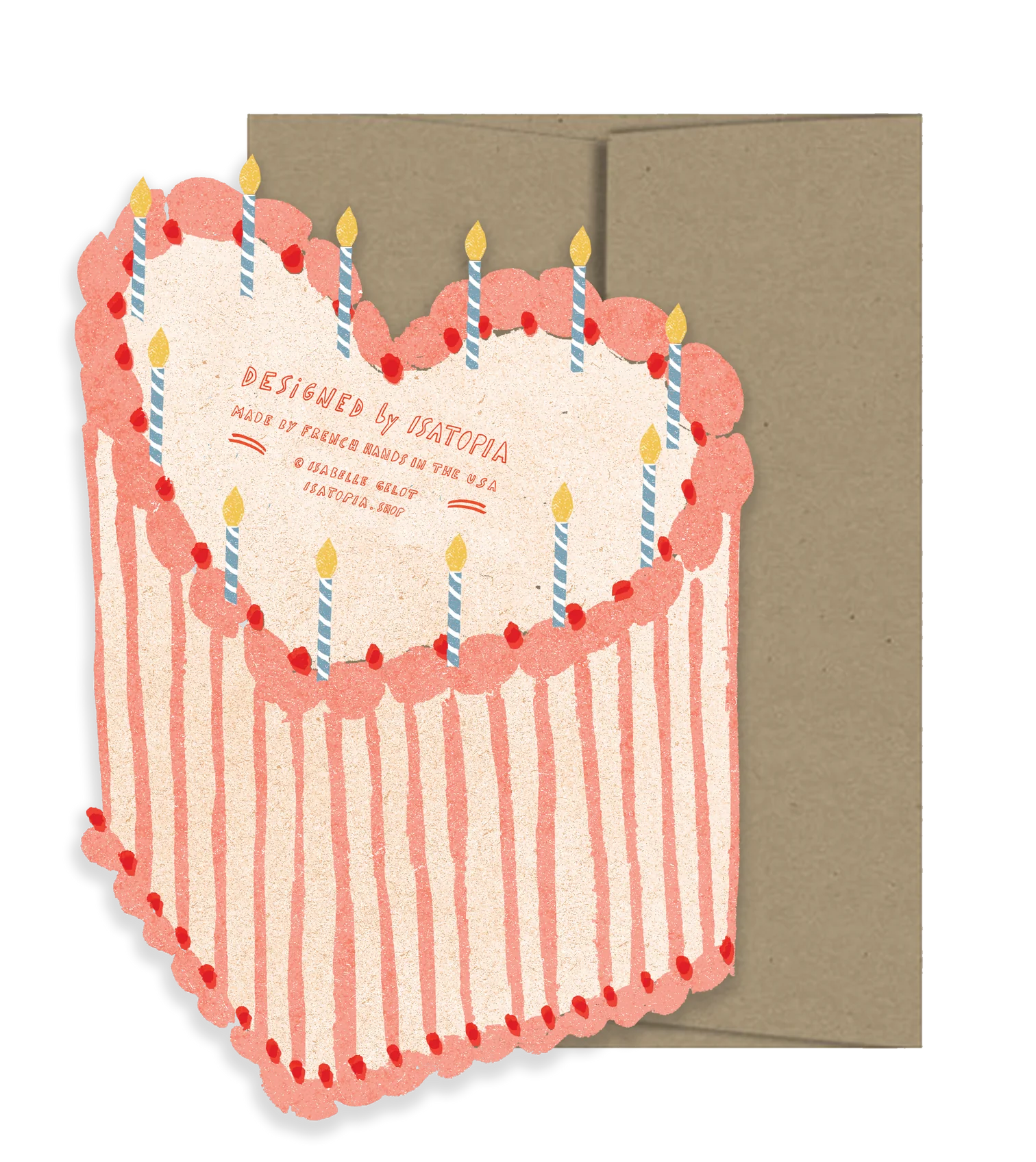 Heart Cake Birthday Card
