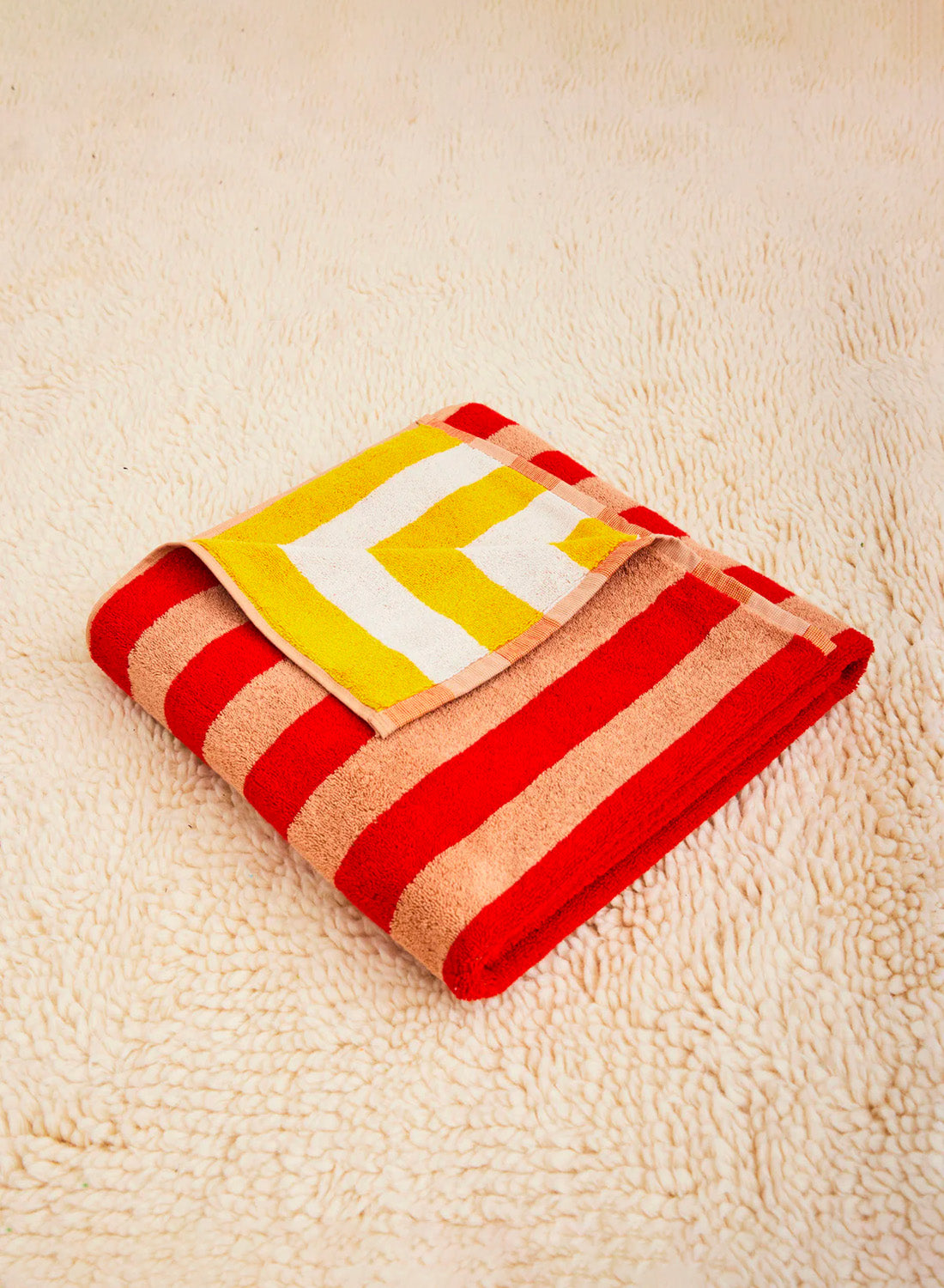 Dusen Dusen Earth Stripe Bath Towel - Desert