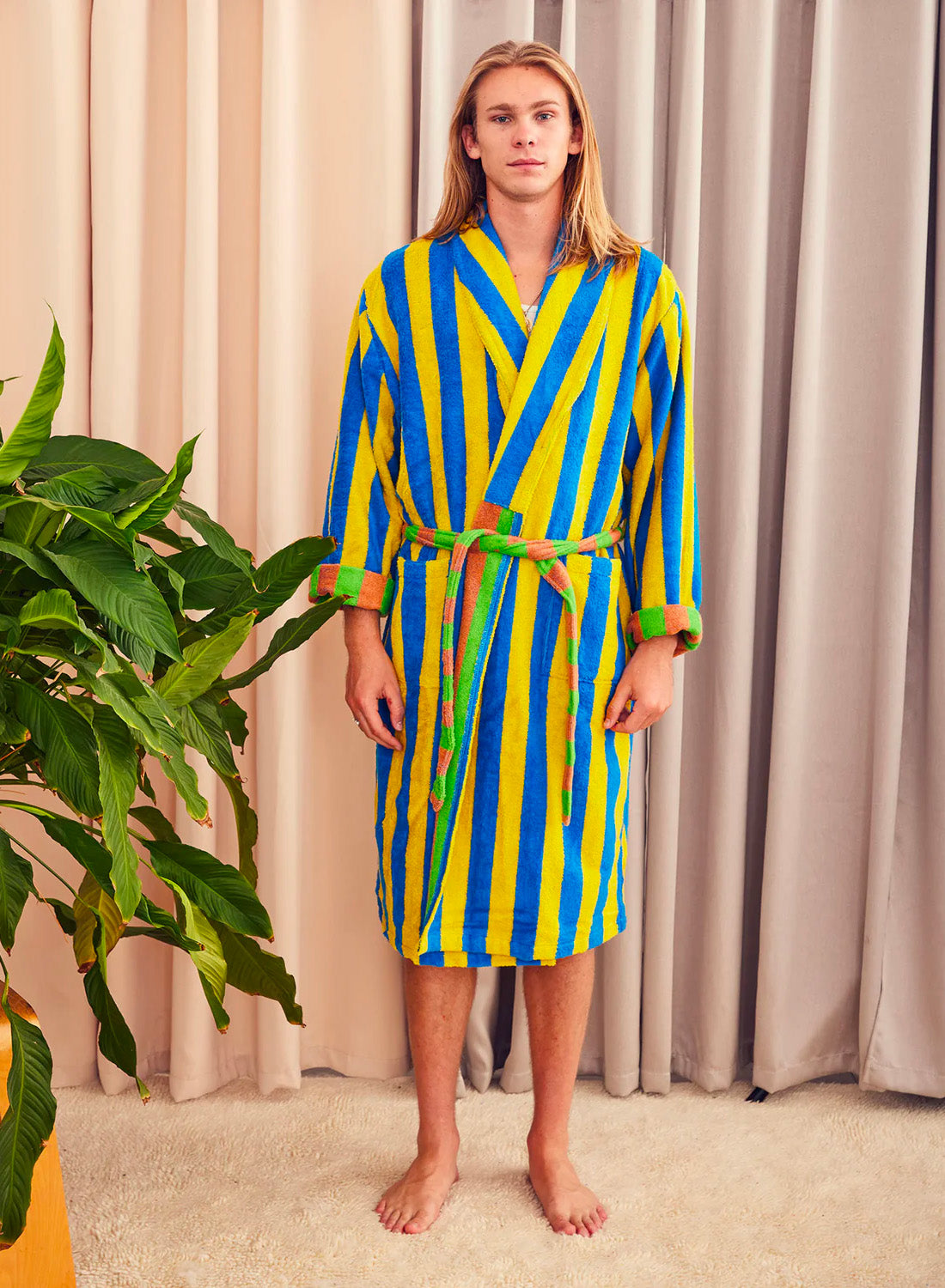 Dusen Dusen Reef Stripe Bathrobe