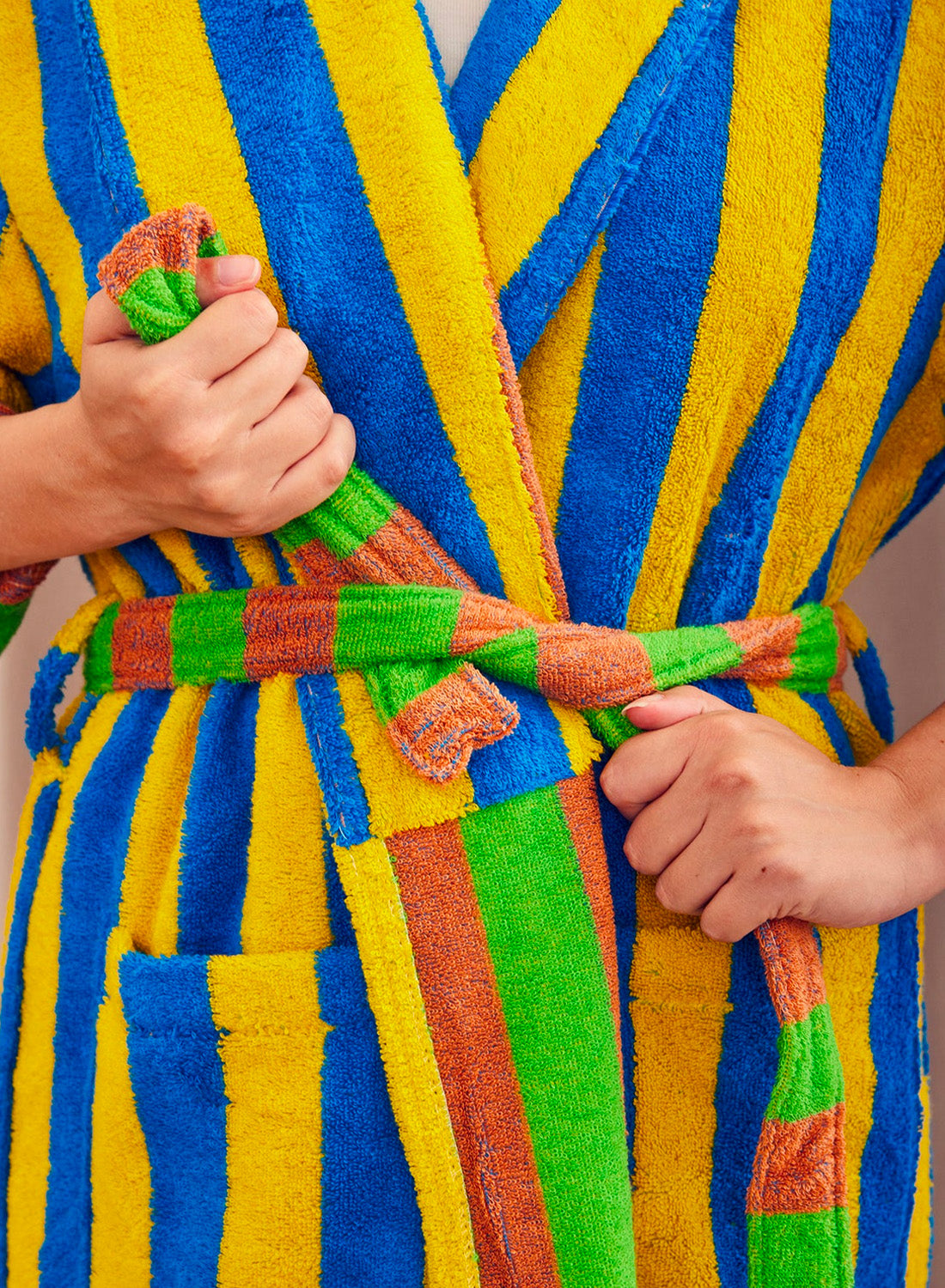 Dusen Dusen Reef Stripe Bathrobe