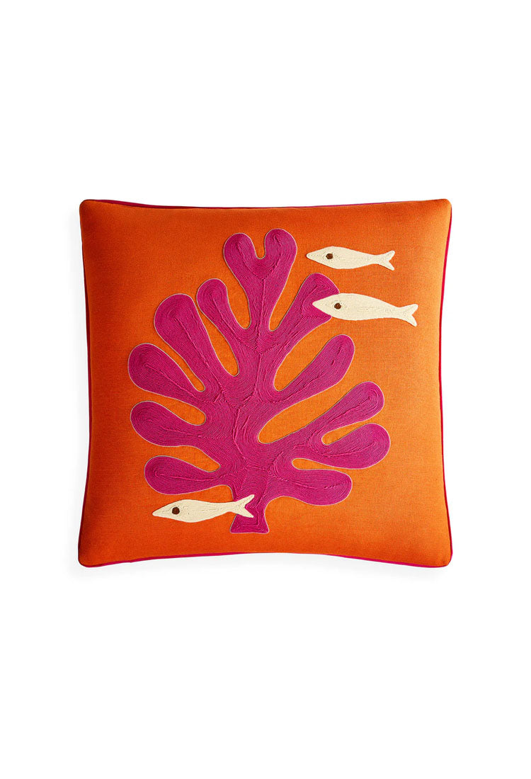 Jonathan Adler Playa Corded Pillow, Coral