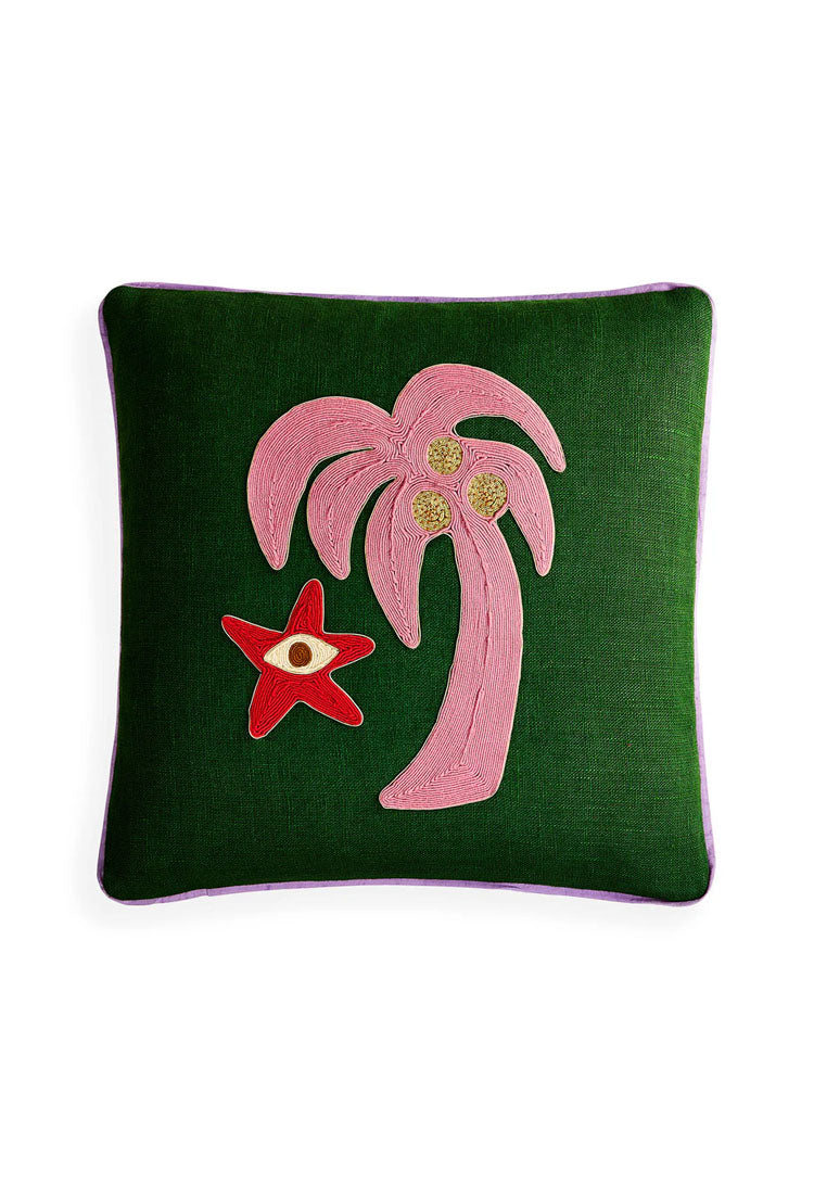Jonathan Adler Playa Corded Pillow, Palm Tree