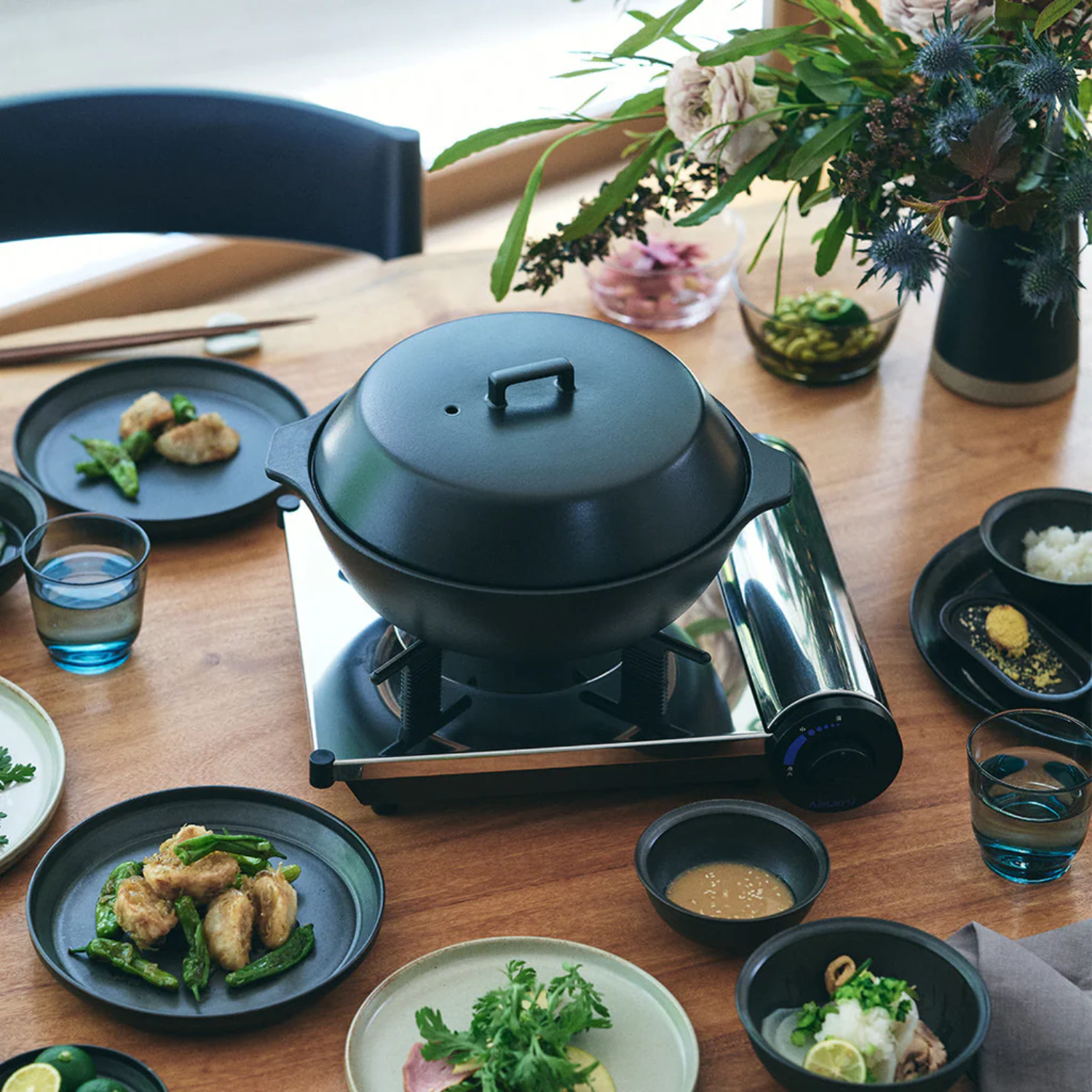 KAKOMI ceramic pot 1.2L, black