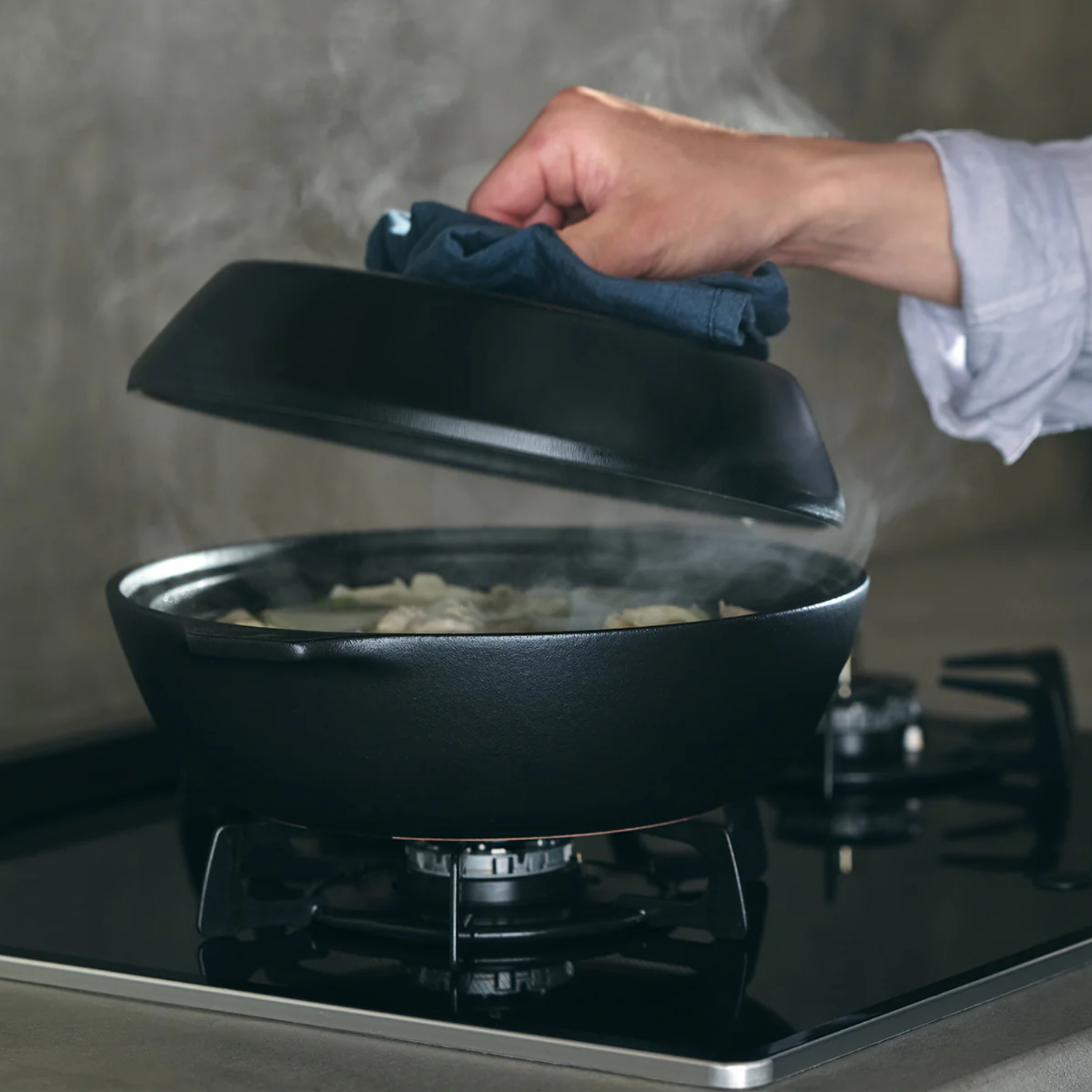 KAKOMI ceramic pot 1.2L, black