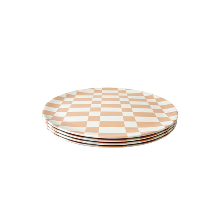 Xenia Taler Long Check Dinner Plate 10"