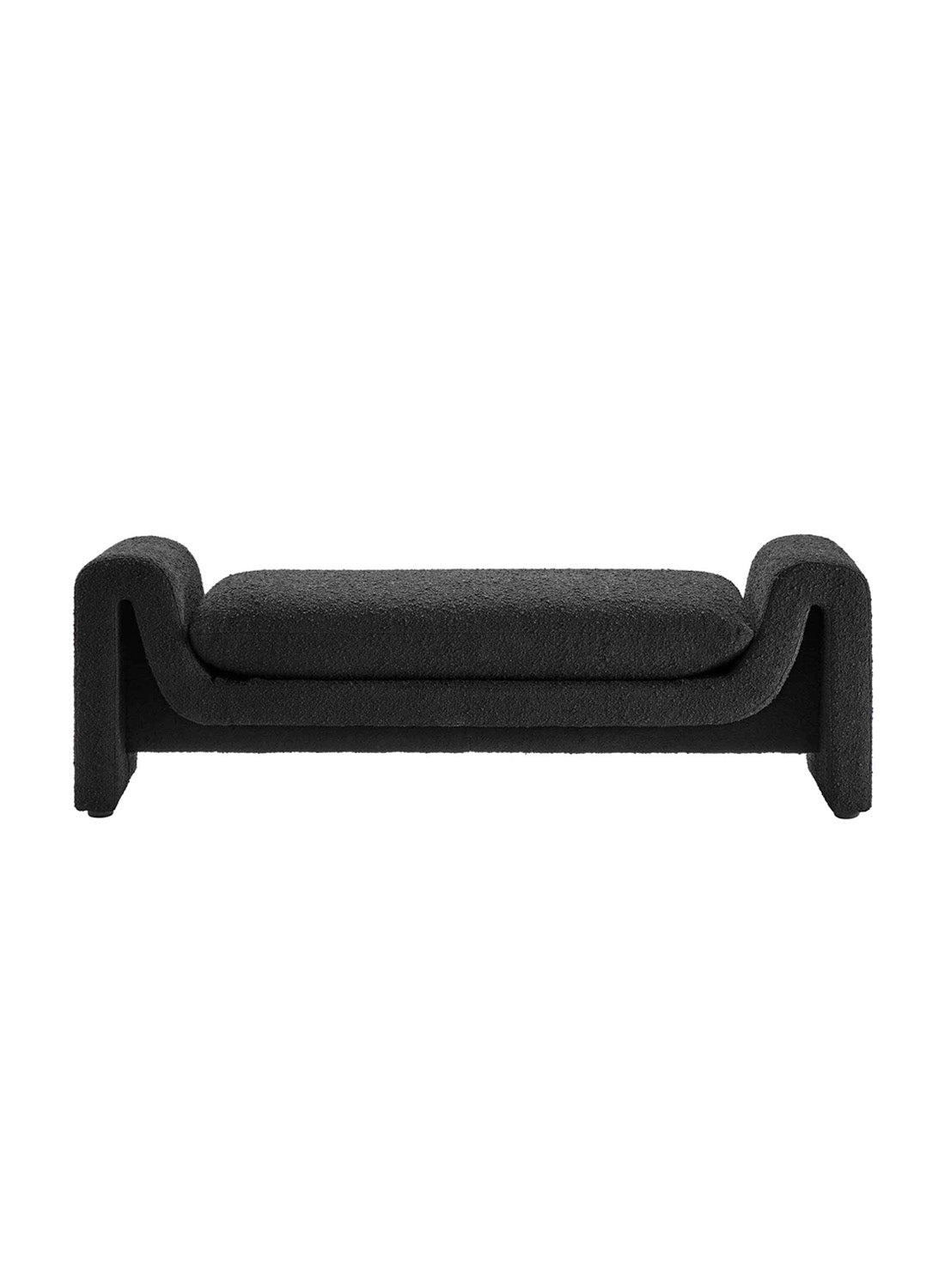 Ripple Boucle Fabric Bench