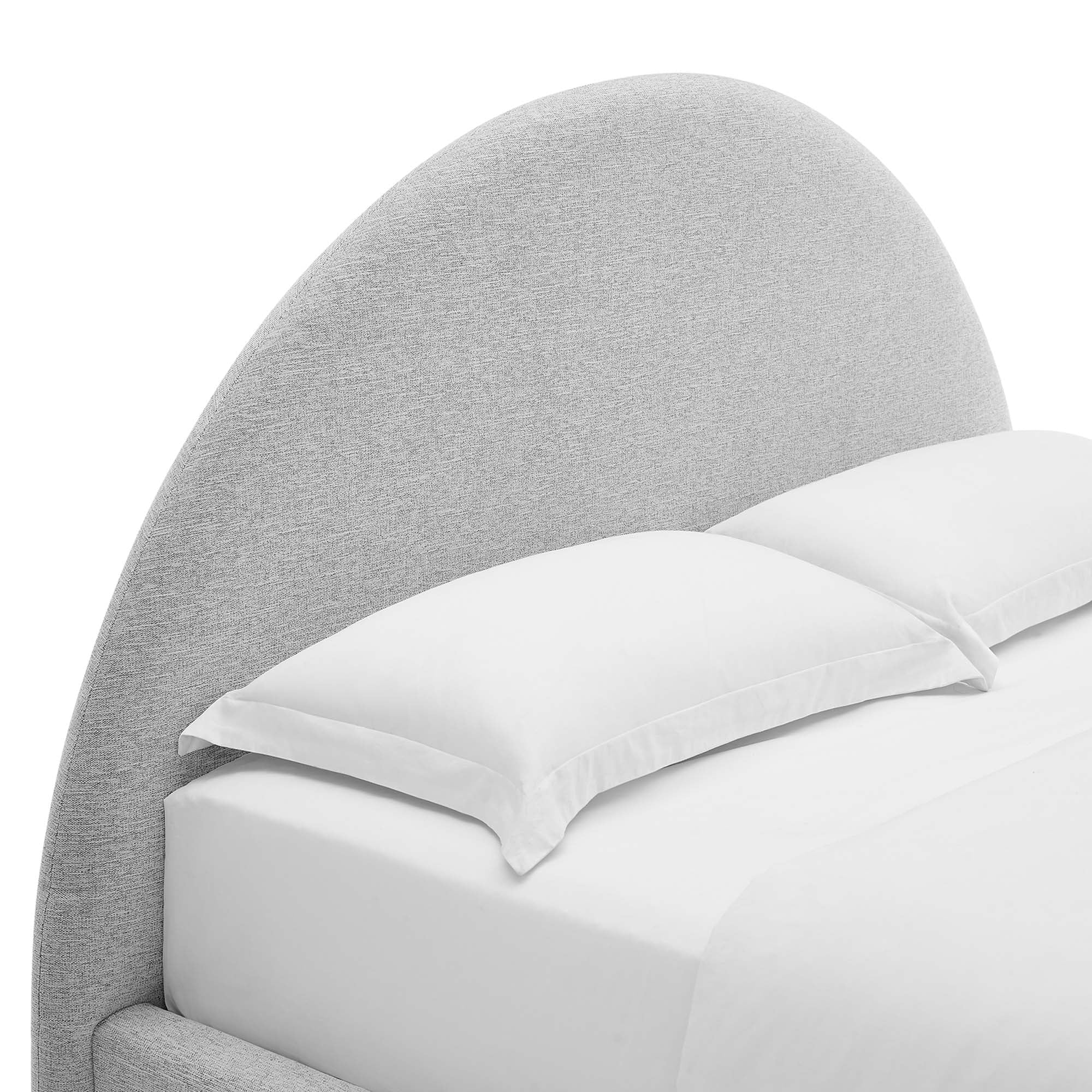 Resorts Upholstered Full Bed, Light Gray