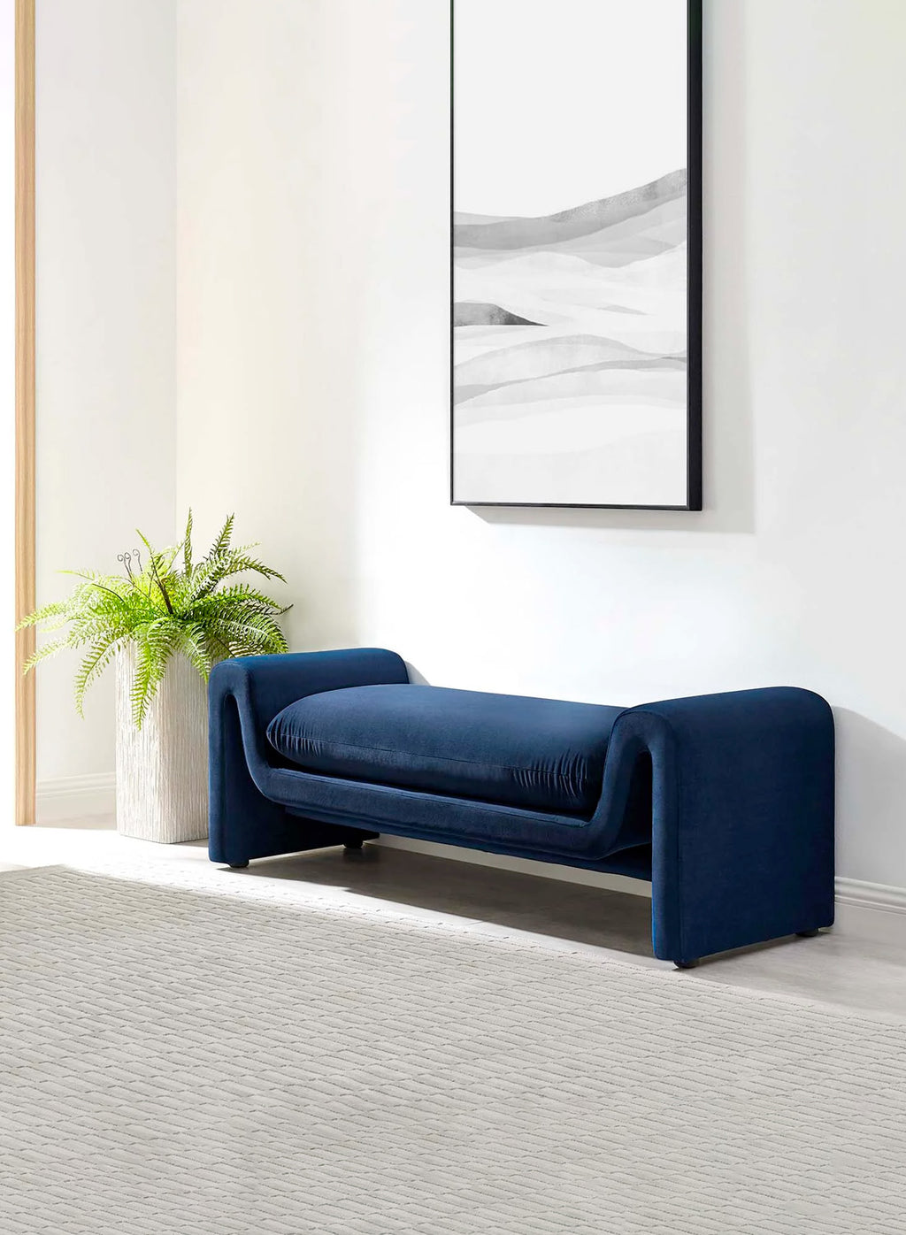 Remaval Bench Ripple Velvet Bench