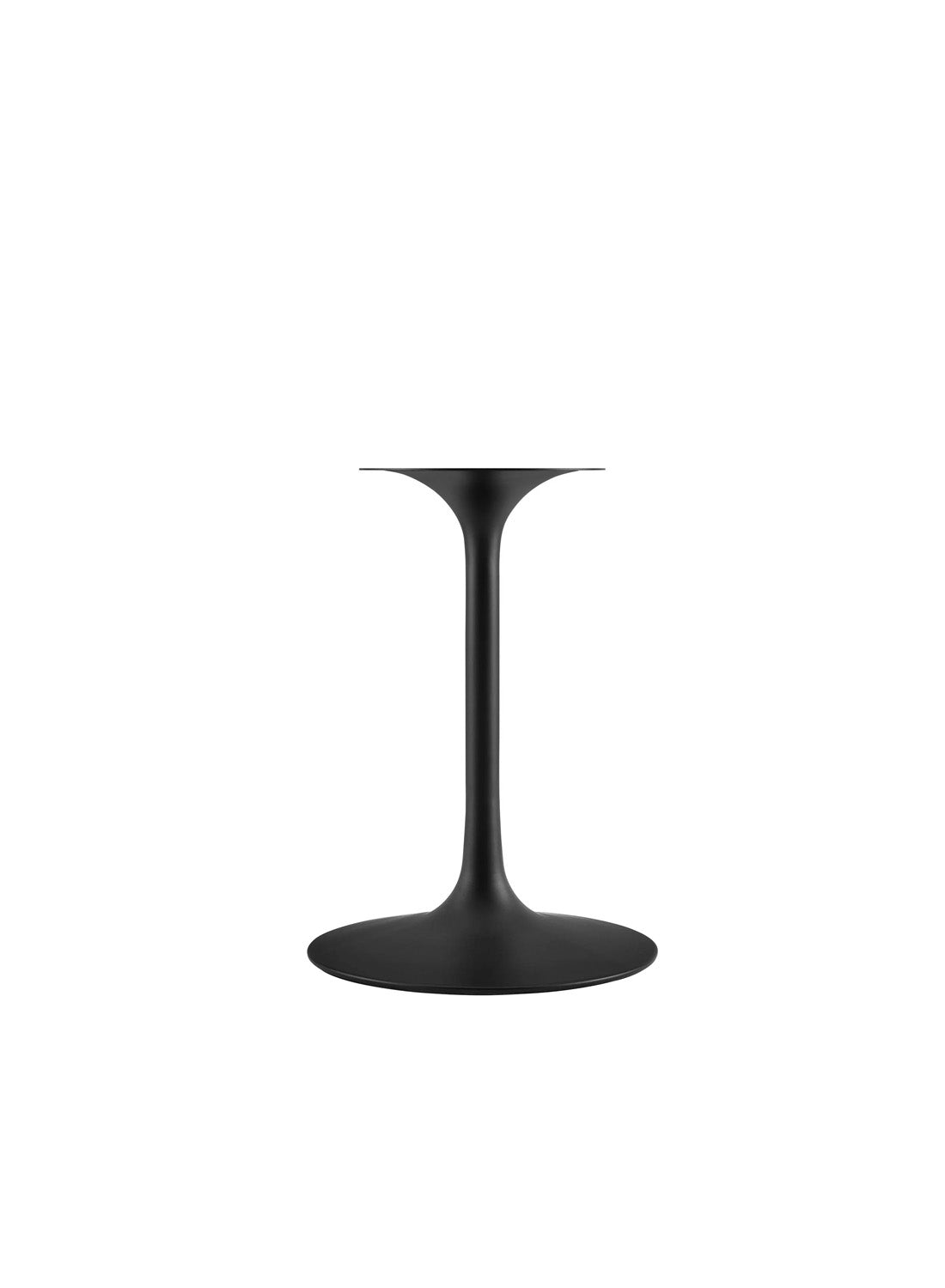 Lily 28" Round White Dining Table, black base