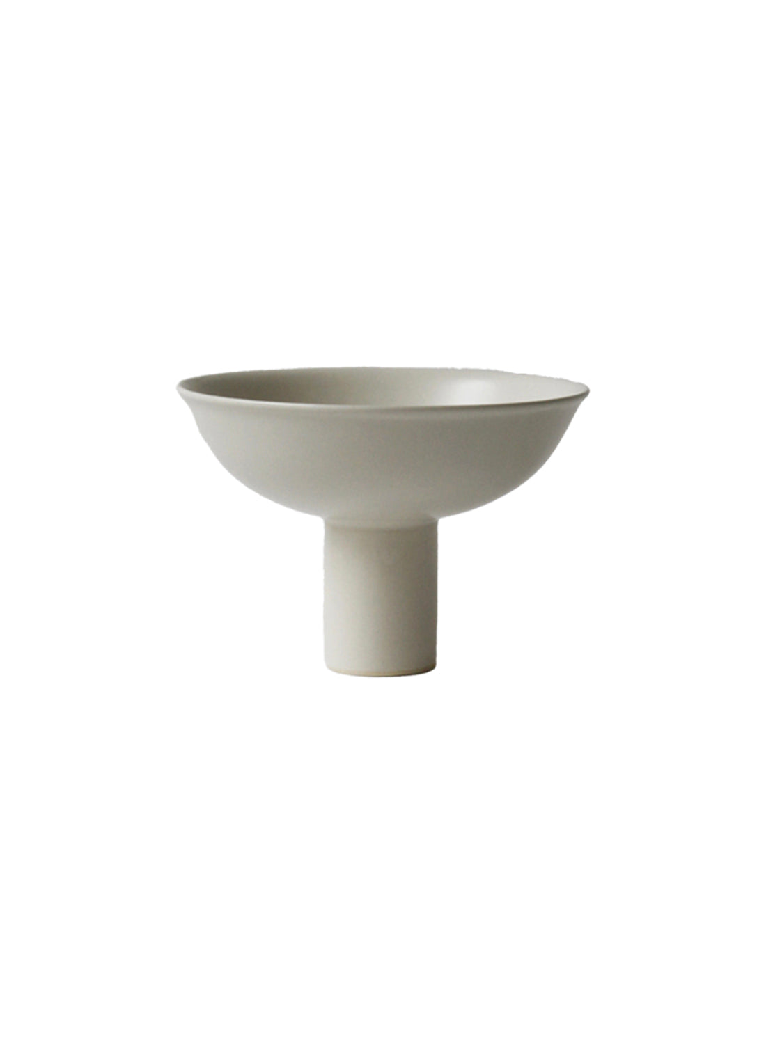 NR Ceramics Pedestal Bowl, fog